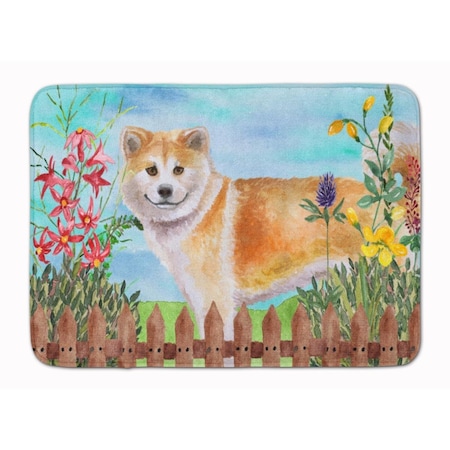 Carolines Treasures Shiba Inu Spring Machine Washable Memory Foam Mat CK1240RUG